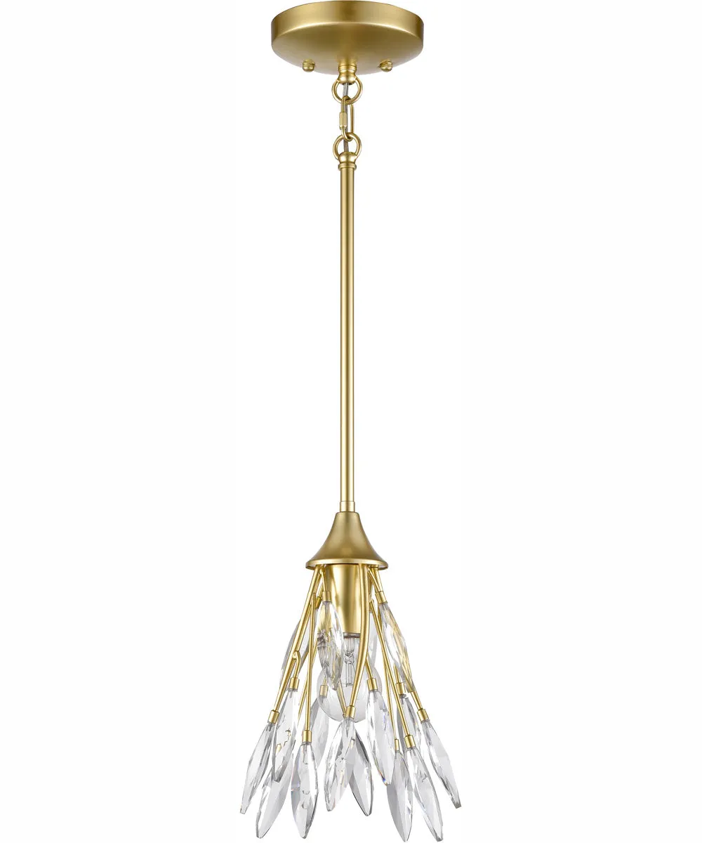 Flora Grace 7'' Wide 1-Light Mini Pendant - Champagne Gold