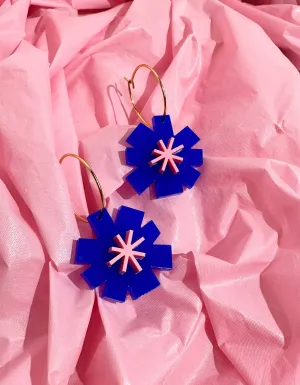 FLOURISH Mini Hoops | Blue