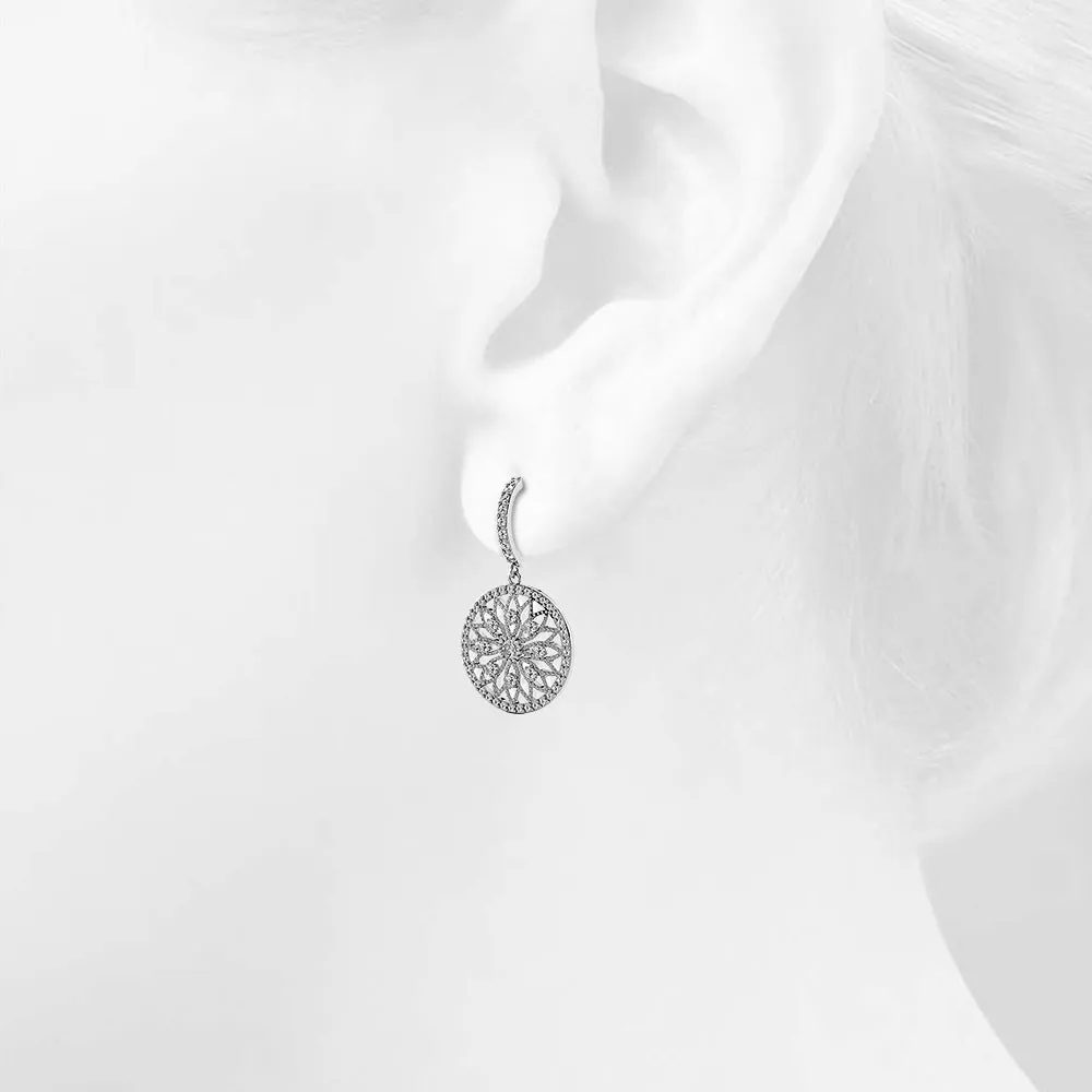 Flower of Life Intricate Dangle Earrings