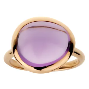 Fred of Paris 7ct Amethyst 18k Rose Gold Cocktail Ring Size 6 3/4
