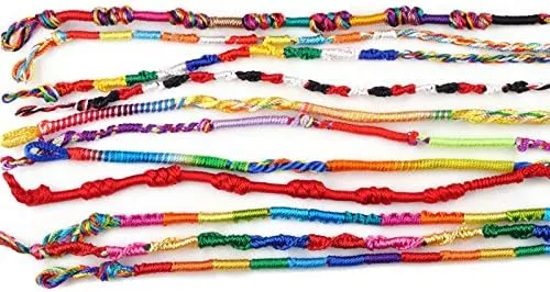 Friendship Bracelets Ankle Boho for Women 50Pcs Jewelry Lot Braid Friendship Cords Handmade Bracelets Bangle- Tennis and Strand Jewelry Gifts