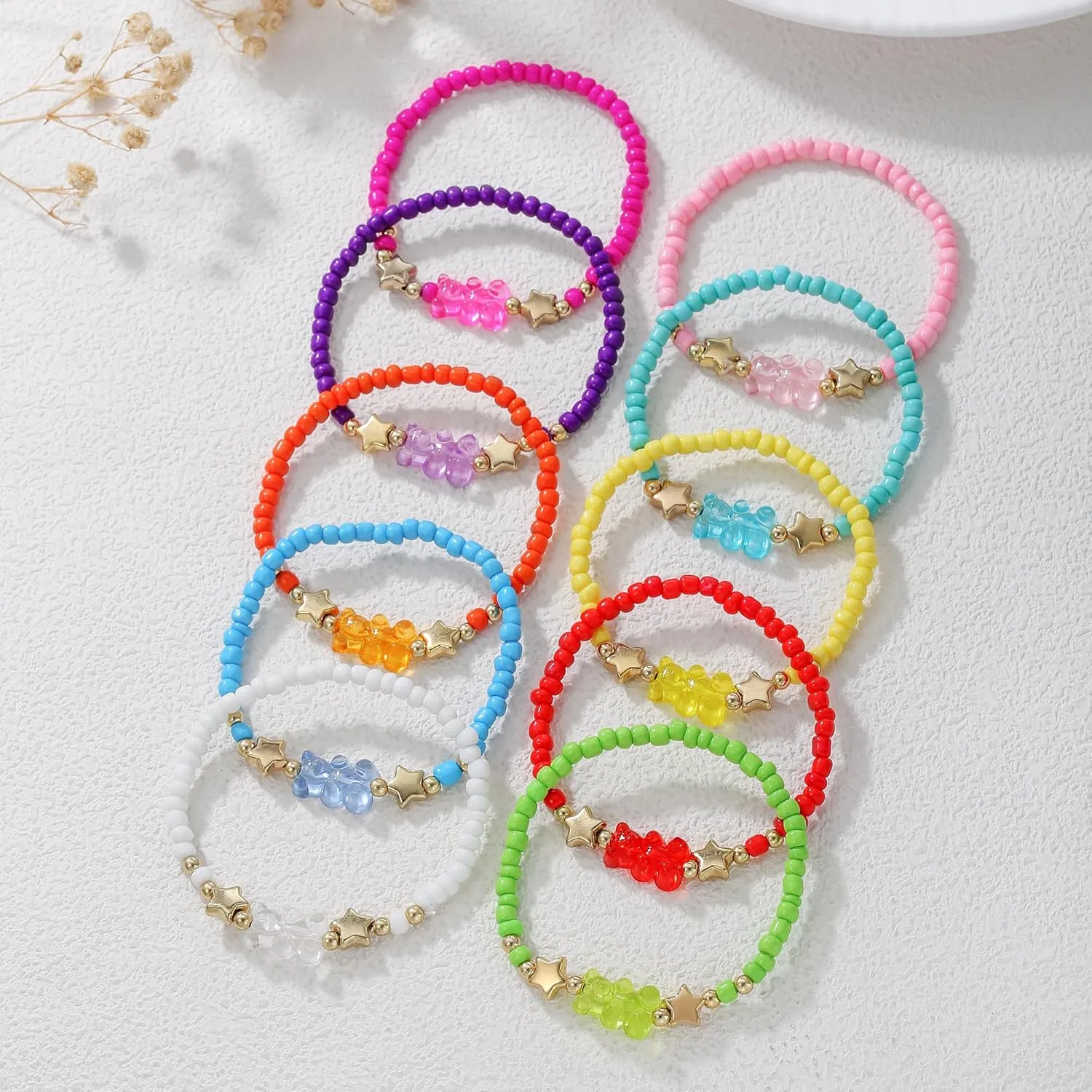 Friendship Bracelets for Women, Inspirational Preppy Bracelets Stackable, Best Friend bracelet Set, Stretch Colorful Heishi Clay Beaded Bracelets for Women