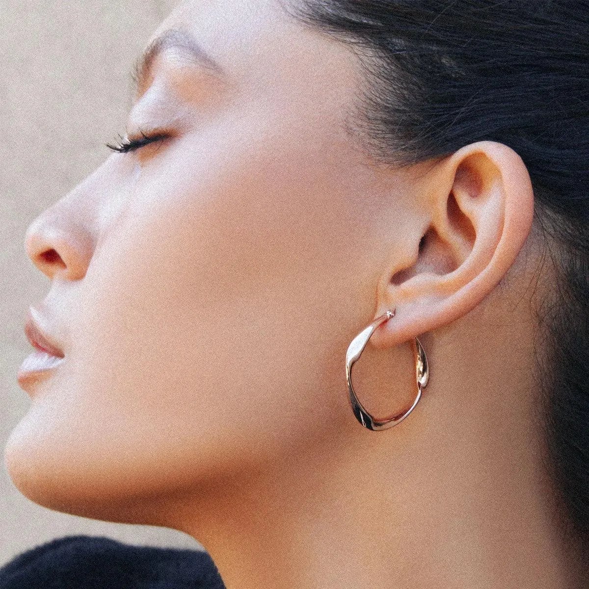 Garden of Eden Rose Gold Hoop Earrings