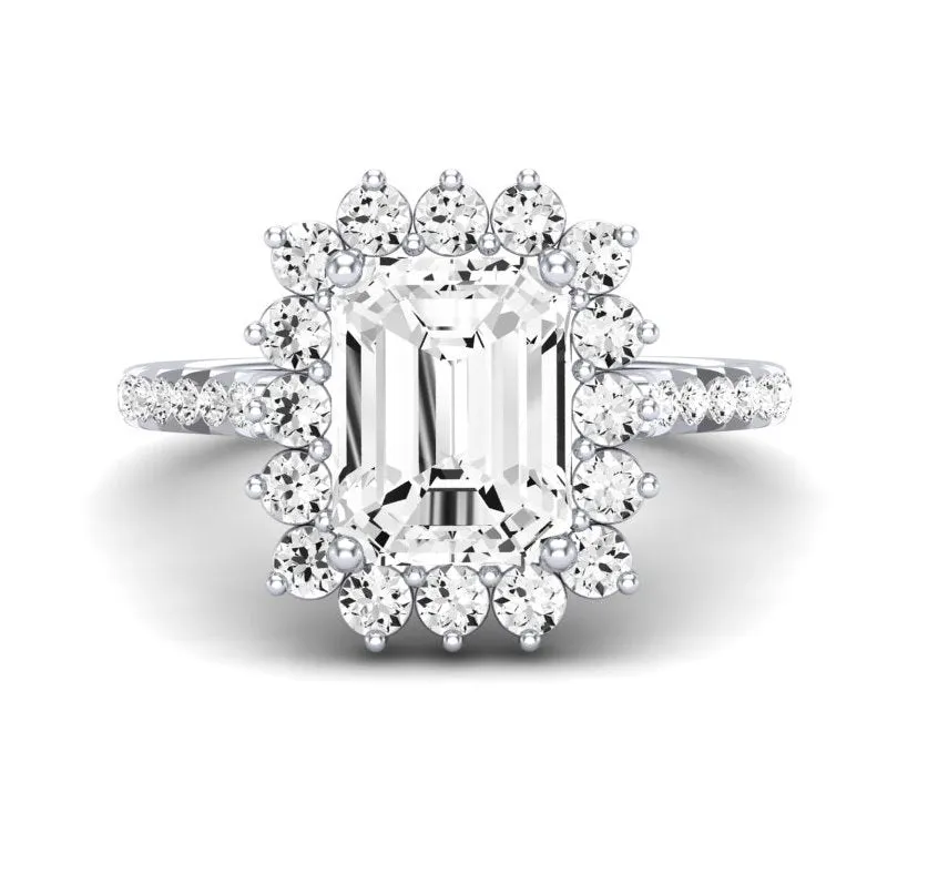 Gazania - GIA Natural Emerald Diamond Engagement Ring