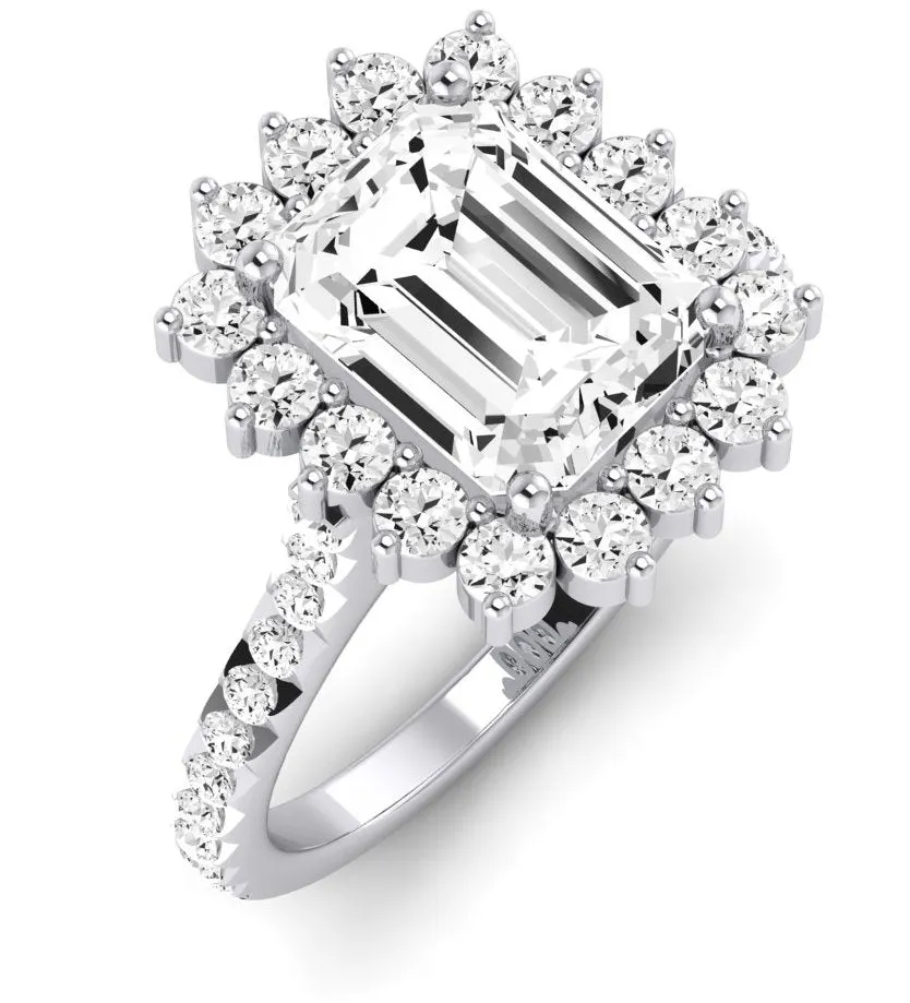 Gazania - GIA Natural Emerald Diamond Engagement Ring