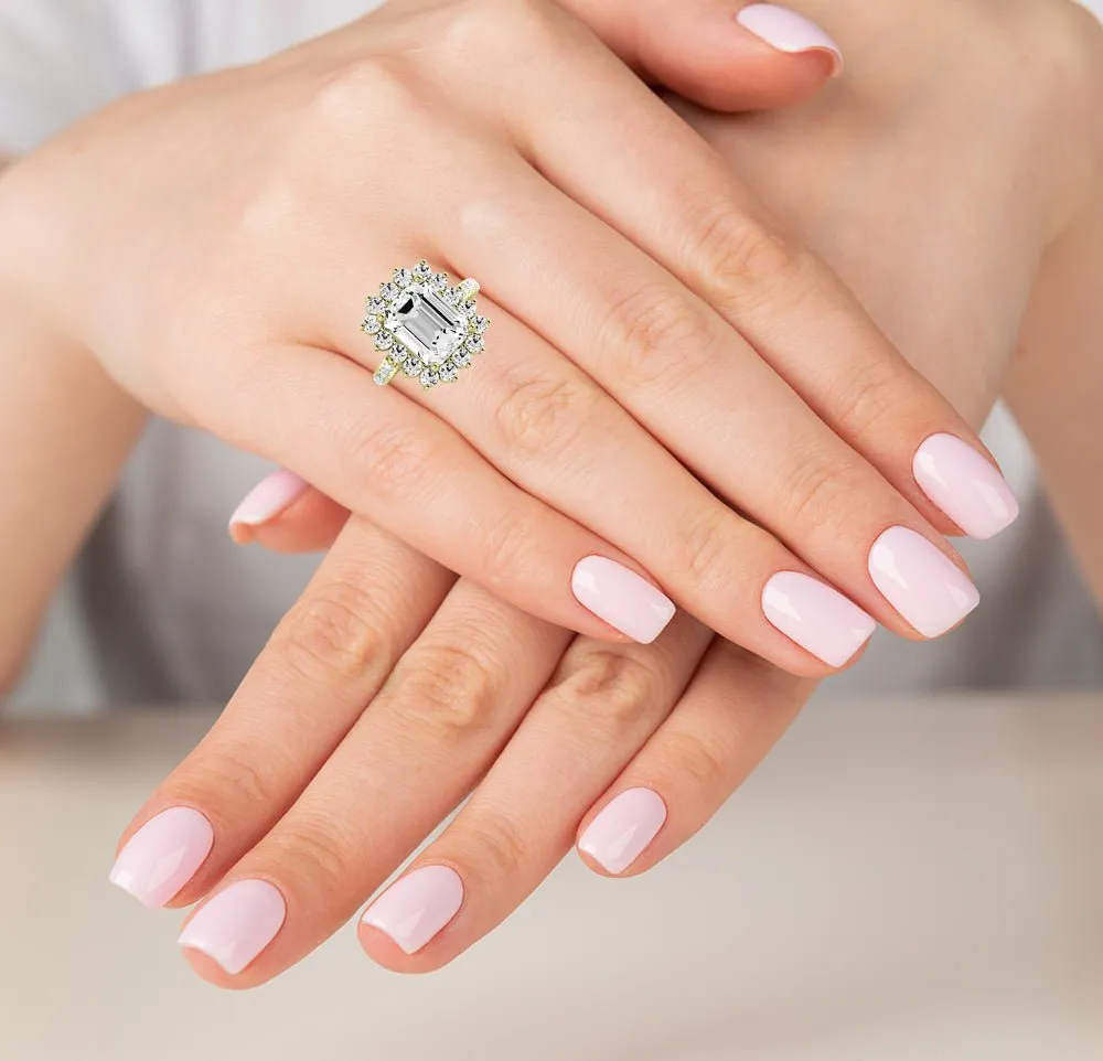 Gazania - GIA Natural Emerald Diamond Engagement Ring