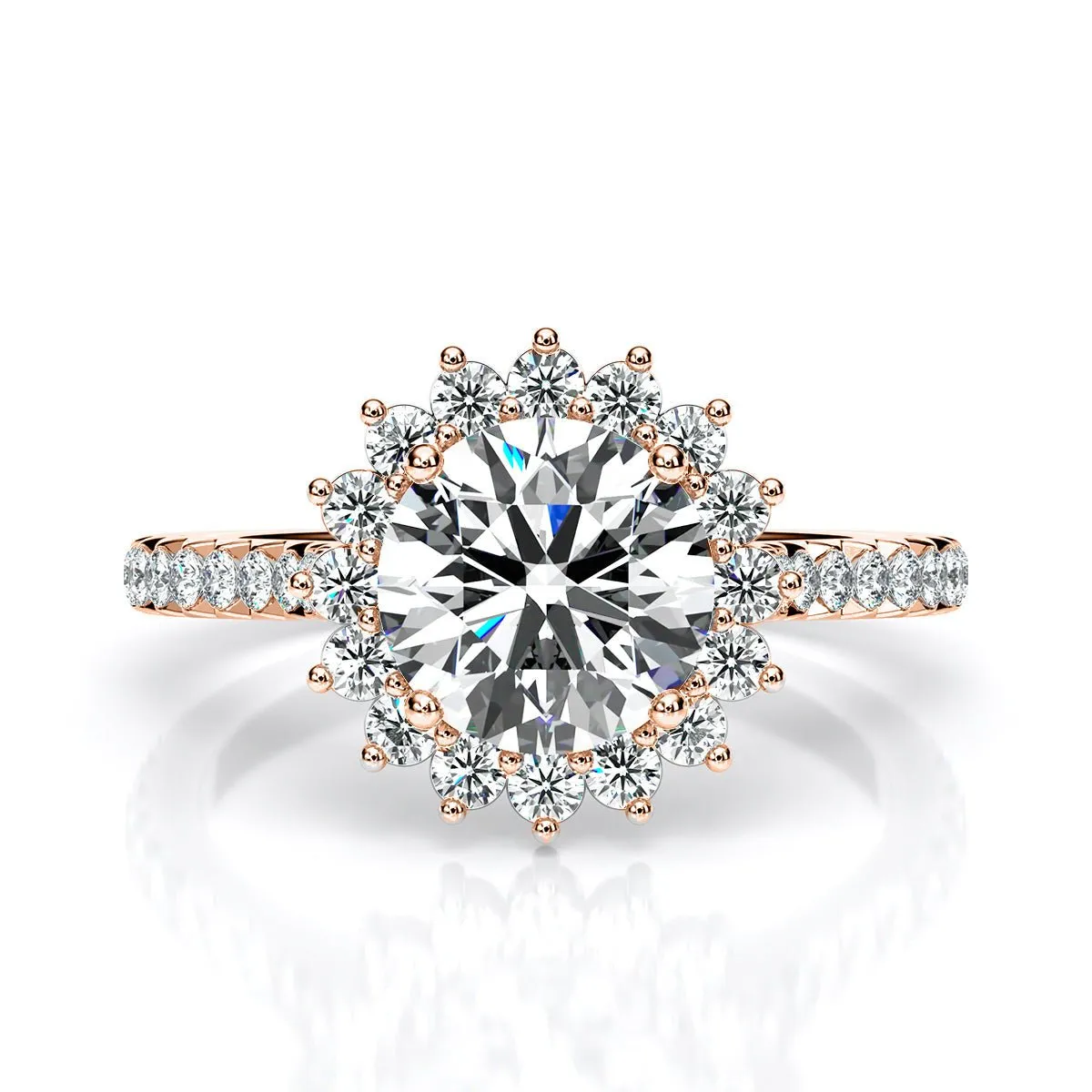 Gazania - GIA Natural Round Diamond Engagement Ring