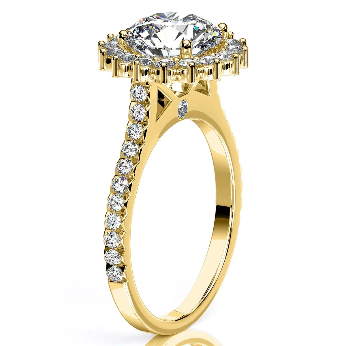 Gazania - GIA Natural Round Diamond Engagement Ring
