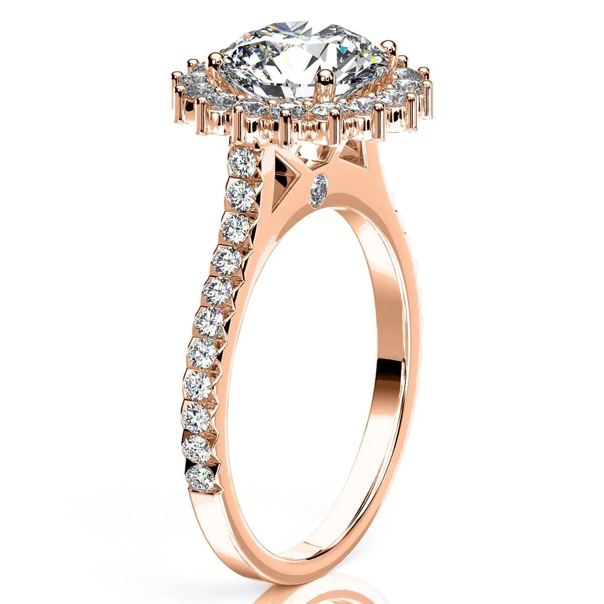 Gazania - GIA Natural Round Diamond Engagement Ring