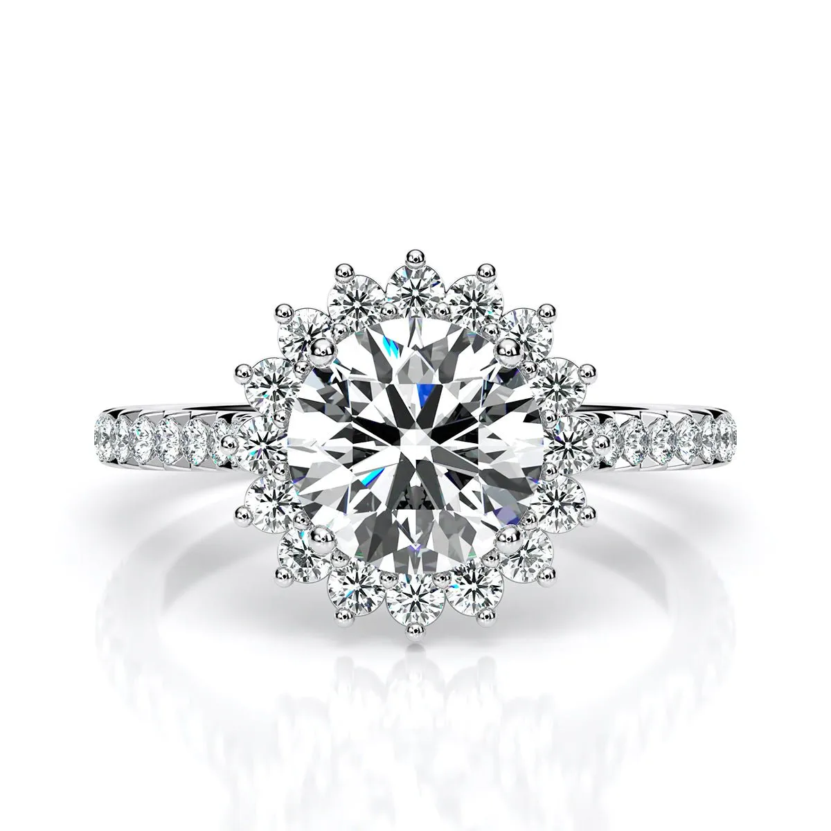 Gazania - GIA Natural Round Diamond Engagement Ring