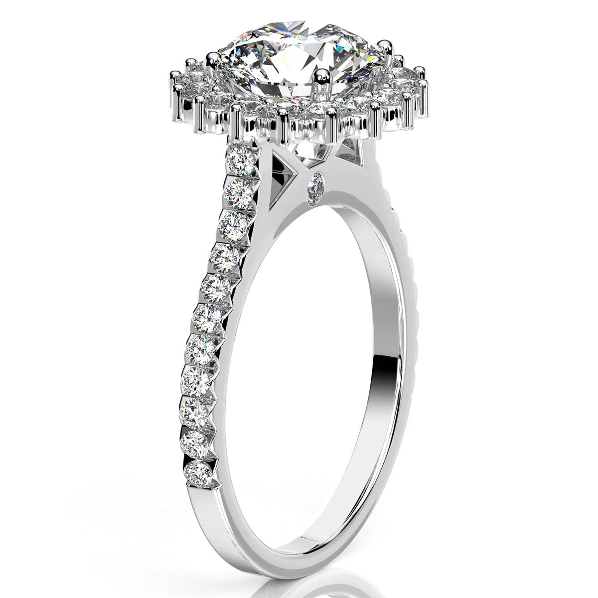Gazania - GIA Natural Round Diamond Engagement Ring