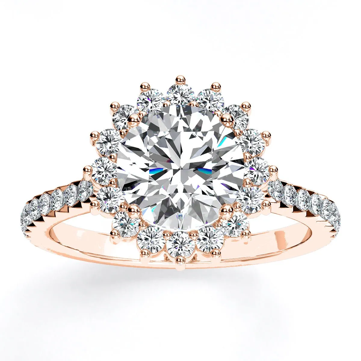 Gazania - GIA Natural Round Diamond Engagement Ring