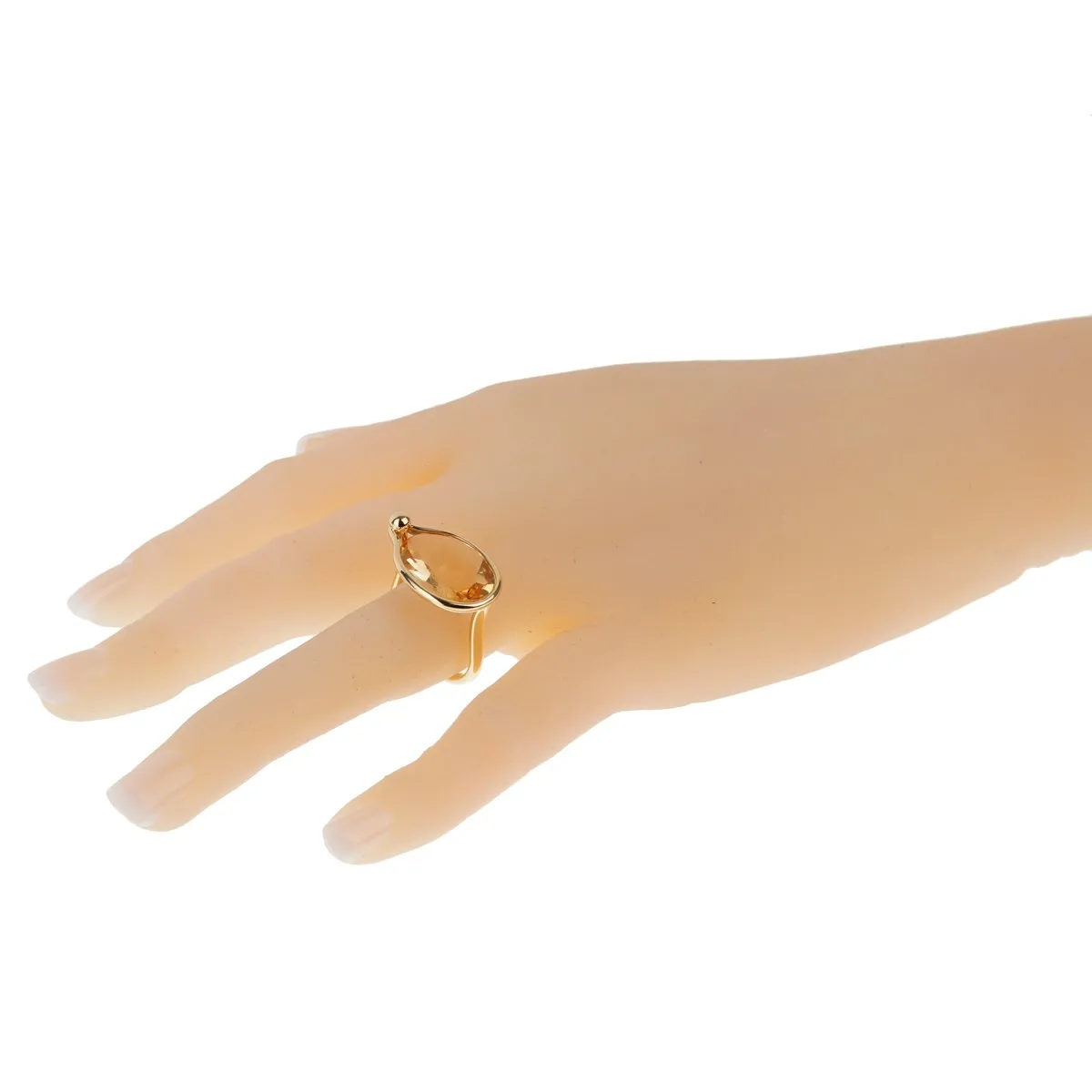 Georg Jensen Citrine Cocktail Yellow Gold Ring