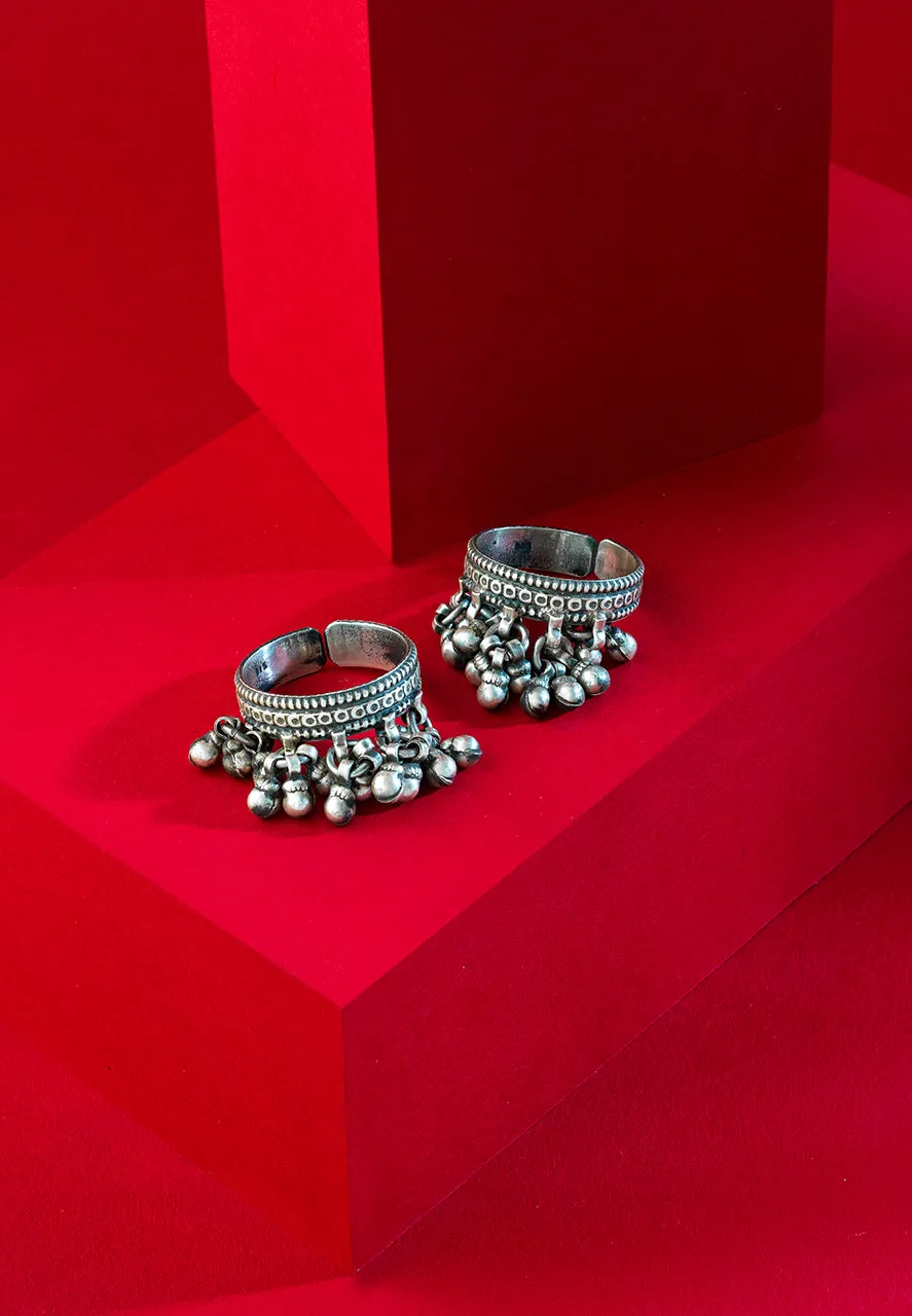 Ghungru Embellished Tribal Inspired Toe Rings