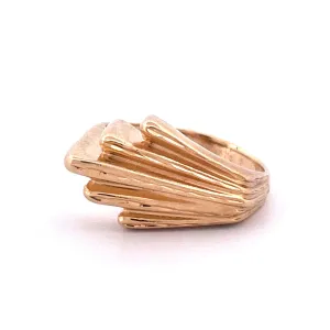 Glamorous 14k Yellow Gold Five-Finger Design Ring