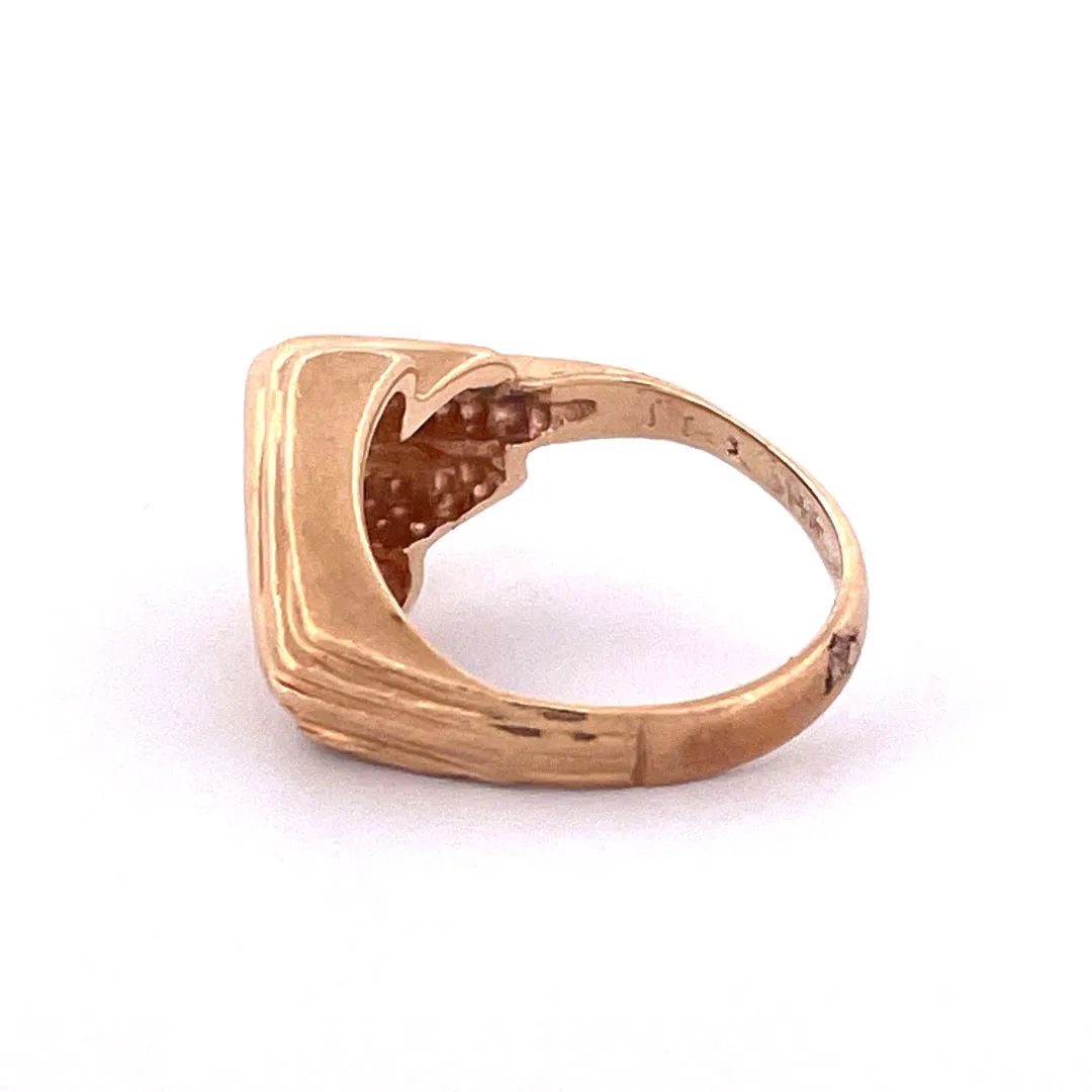 Glamorous 14k Yellow Gold Five-Finger Design Ring