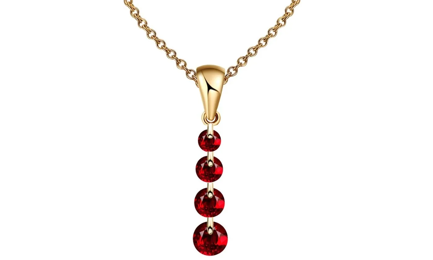 Gold Color Crystal Beads Pendants Necklace For Women