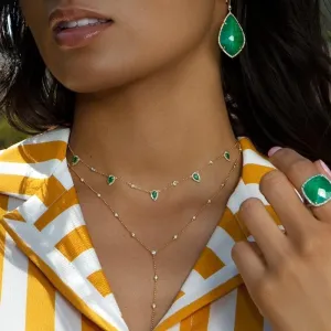 Gold Color Green Stone Bohemia Necklaces Charm Jewelry SS6666