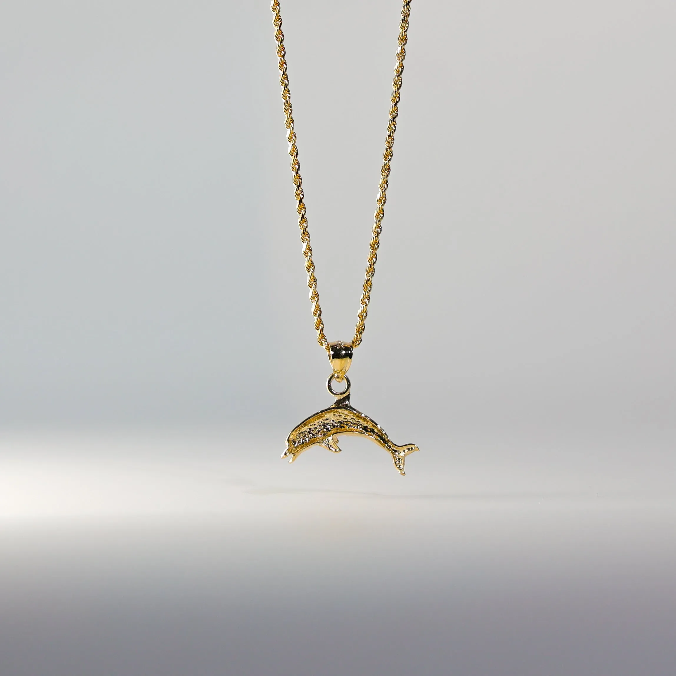 Gold Dolphin Pendant - Model 1669