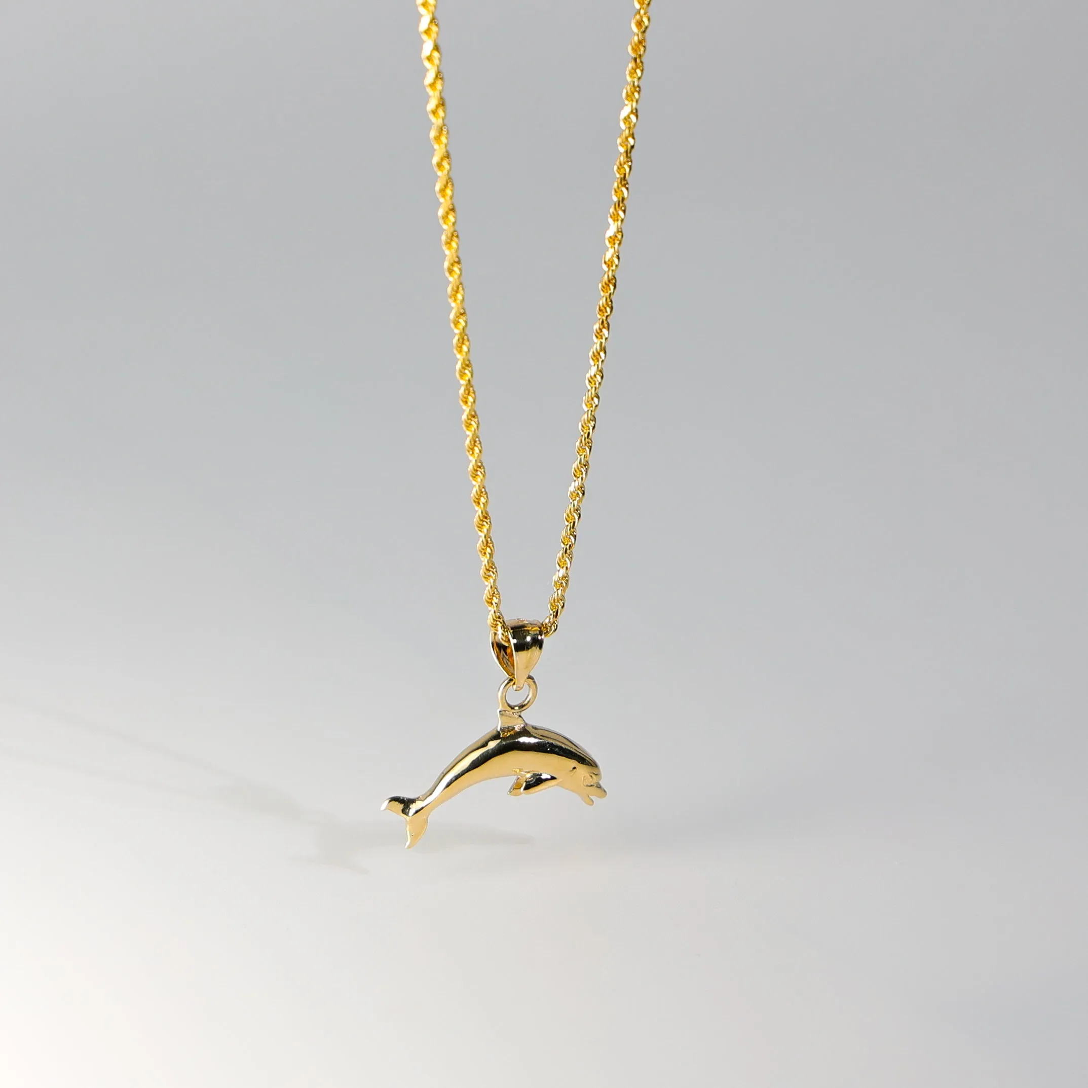 Gold Dolphin Pendant - Model 1669