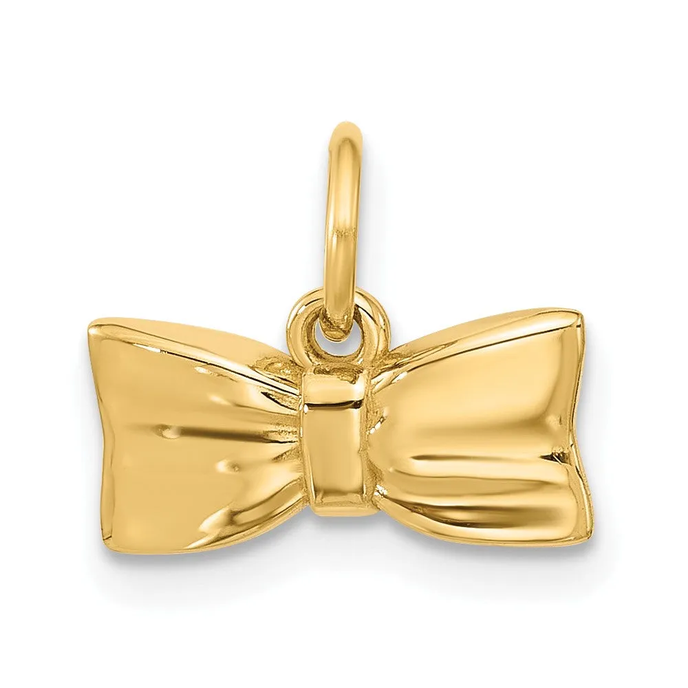 Gold Fancy Half Hair Bow Pendant Necklace Model-D5703