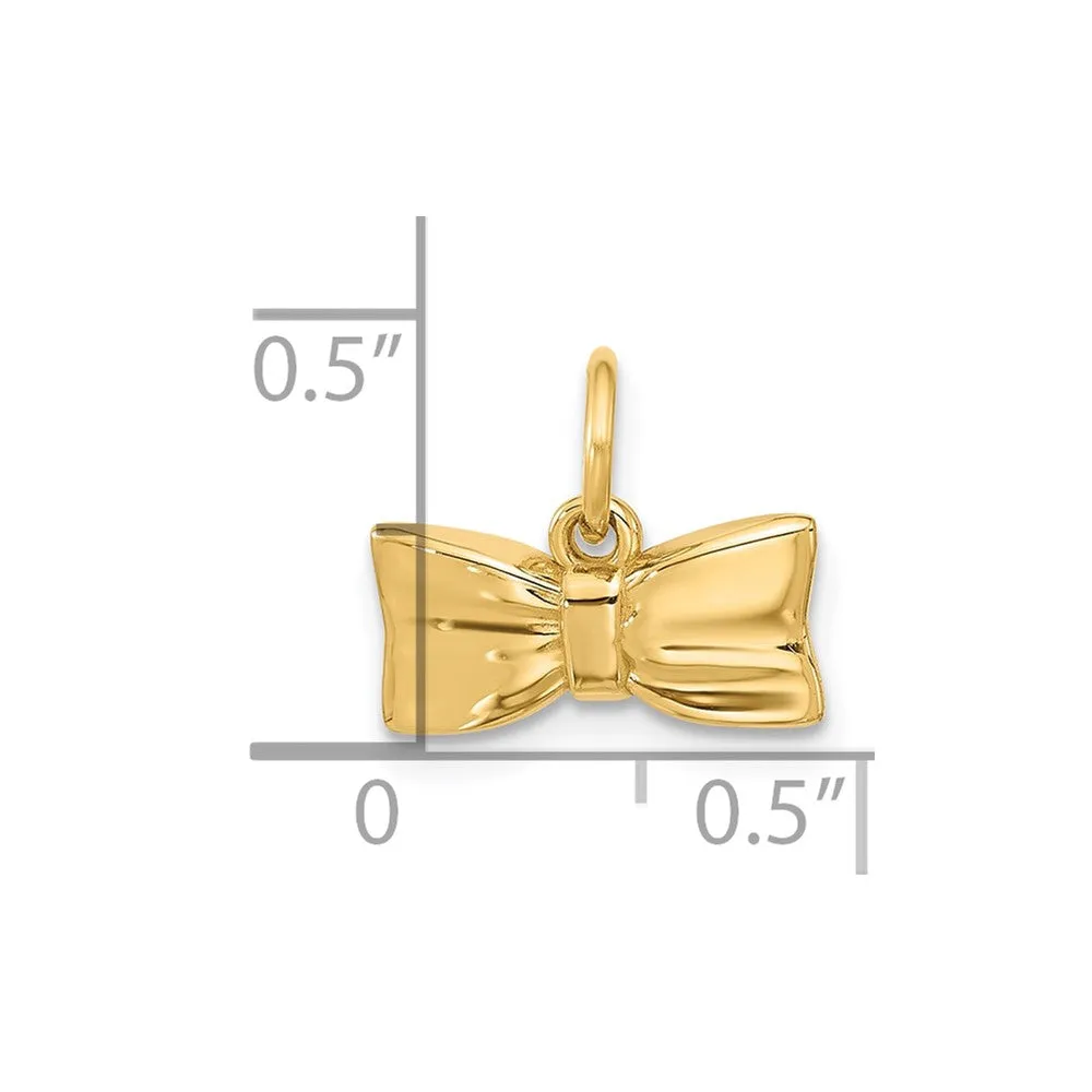 Gold Fancy Half Hair Bow Pendant Necklace Model-D5703