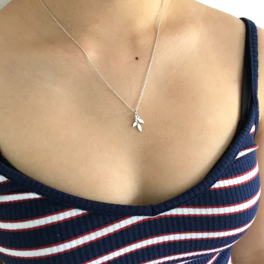 Gold Leaf Alphabet Necklaces