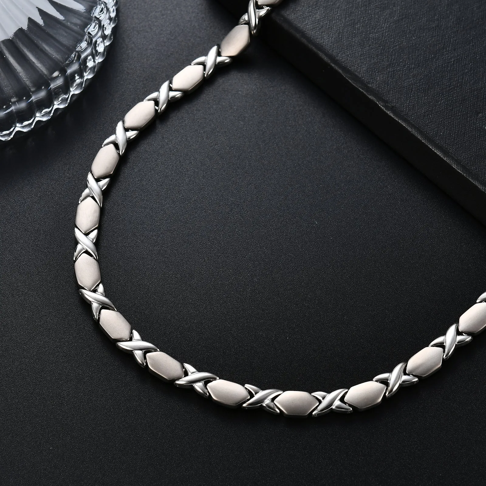 Gold Necklaces Men's Magnetic Therapy Necklaces Magnetic Necklace ,19.7 inchs FK-C9