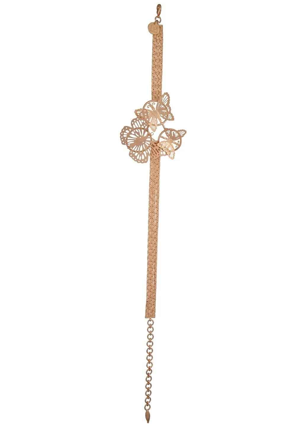 Gold Plated Butterflies Waldorf Necklace