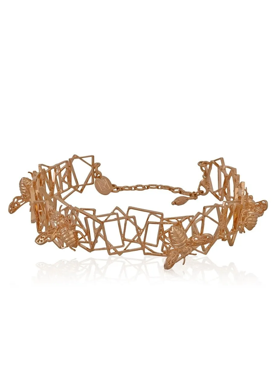 Gold Plated Cassie Bee Necklace