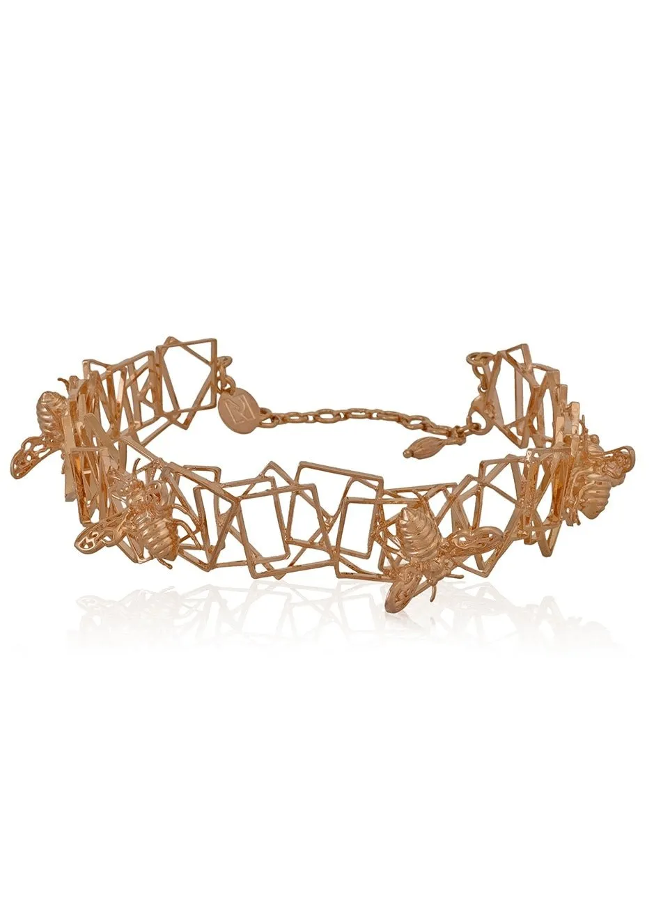 Gold Plated Cassie Bee Necklace