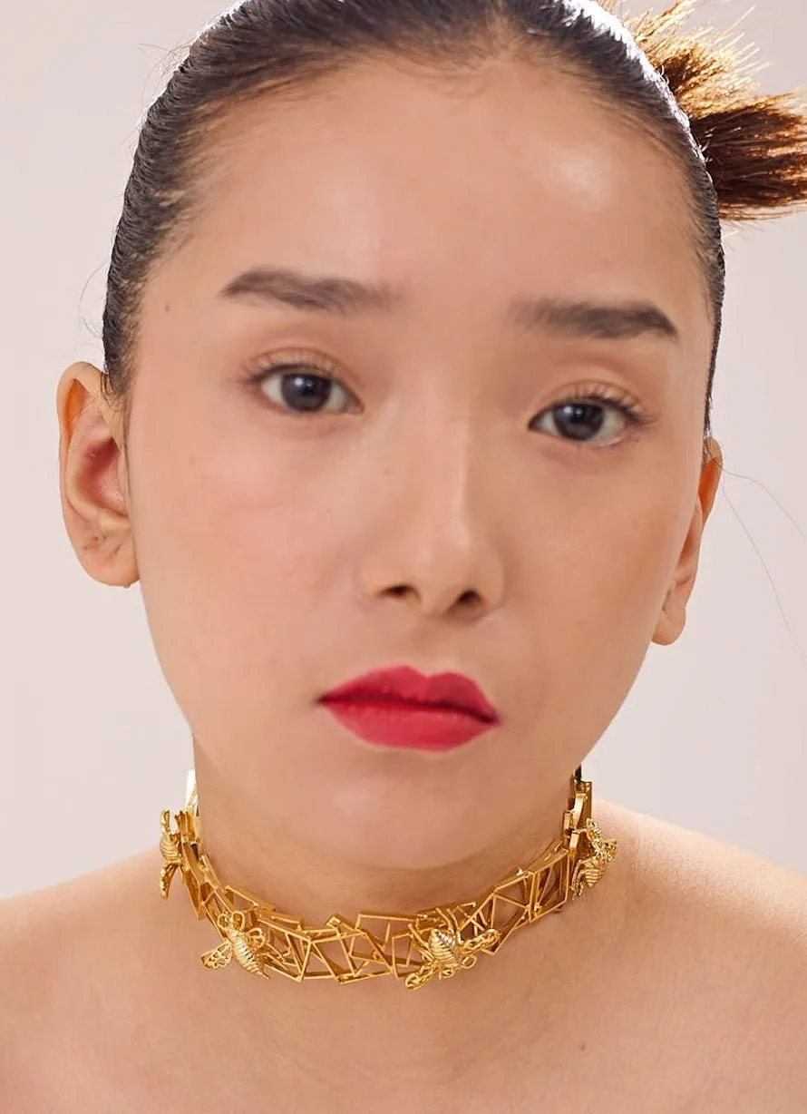 Gold Plated Cassie Bee Necklace