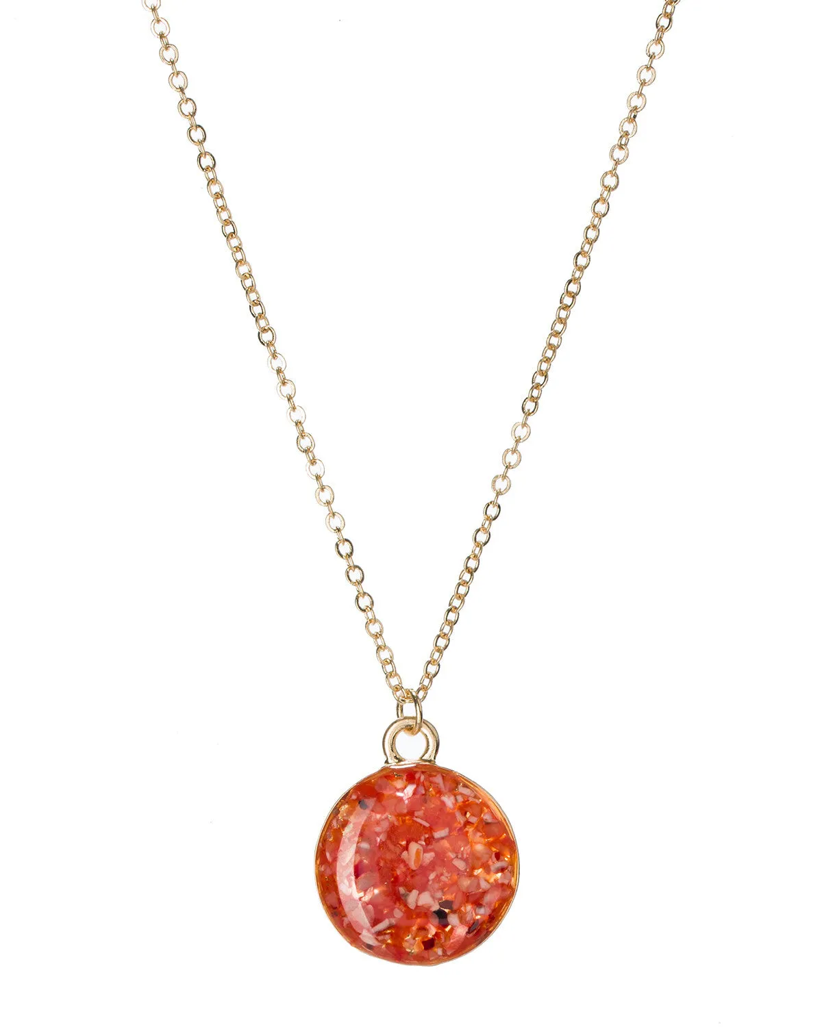 Gold-Tone Dangling Mosaic Small Bird Enamel Pendant Charm Necklace by Jewelry Nexus