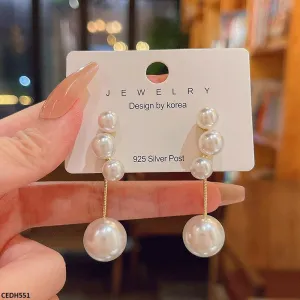 Golden Plated Pearl Drop Earrings