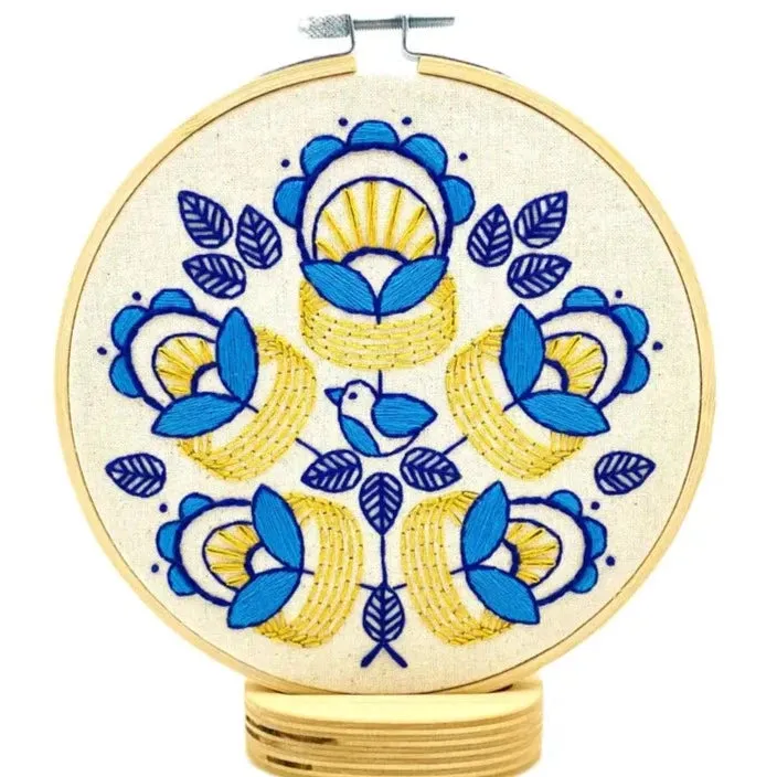 Golden Rings Embroidery Kit