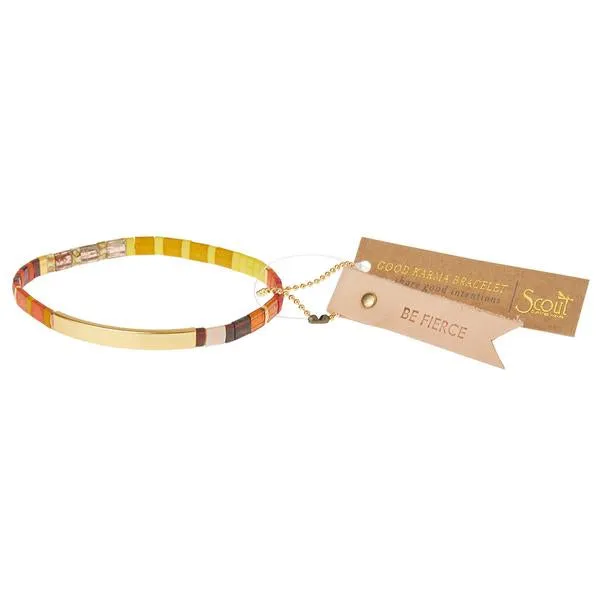 Good Karma Miyuki Bracelet | Be Fierce - Sunset/Gold