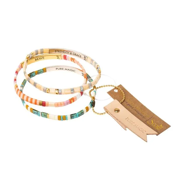 Good Karma Miyuki Bracelet | Be Fierce - Sunset/Gold