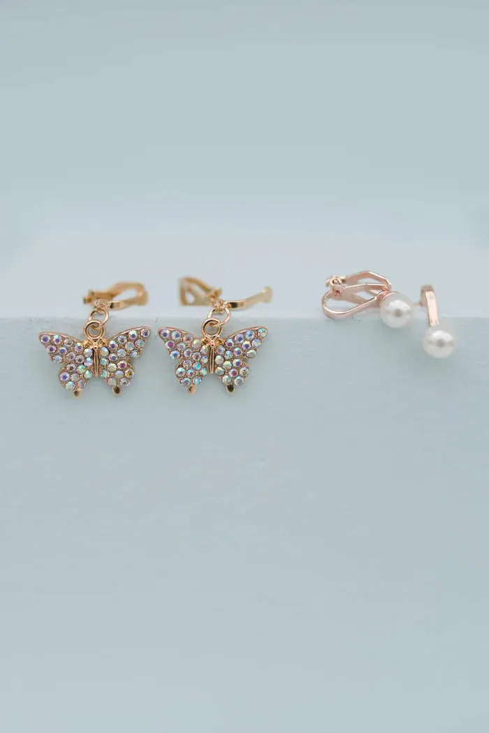 Great Pretenders Boutique Butterfly Clip On Earrings