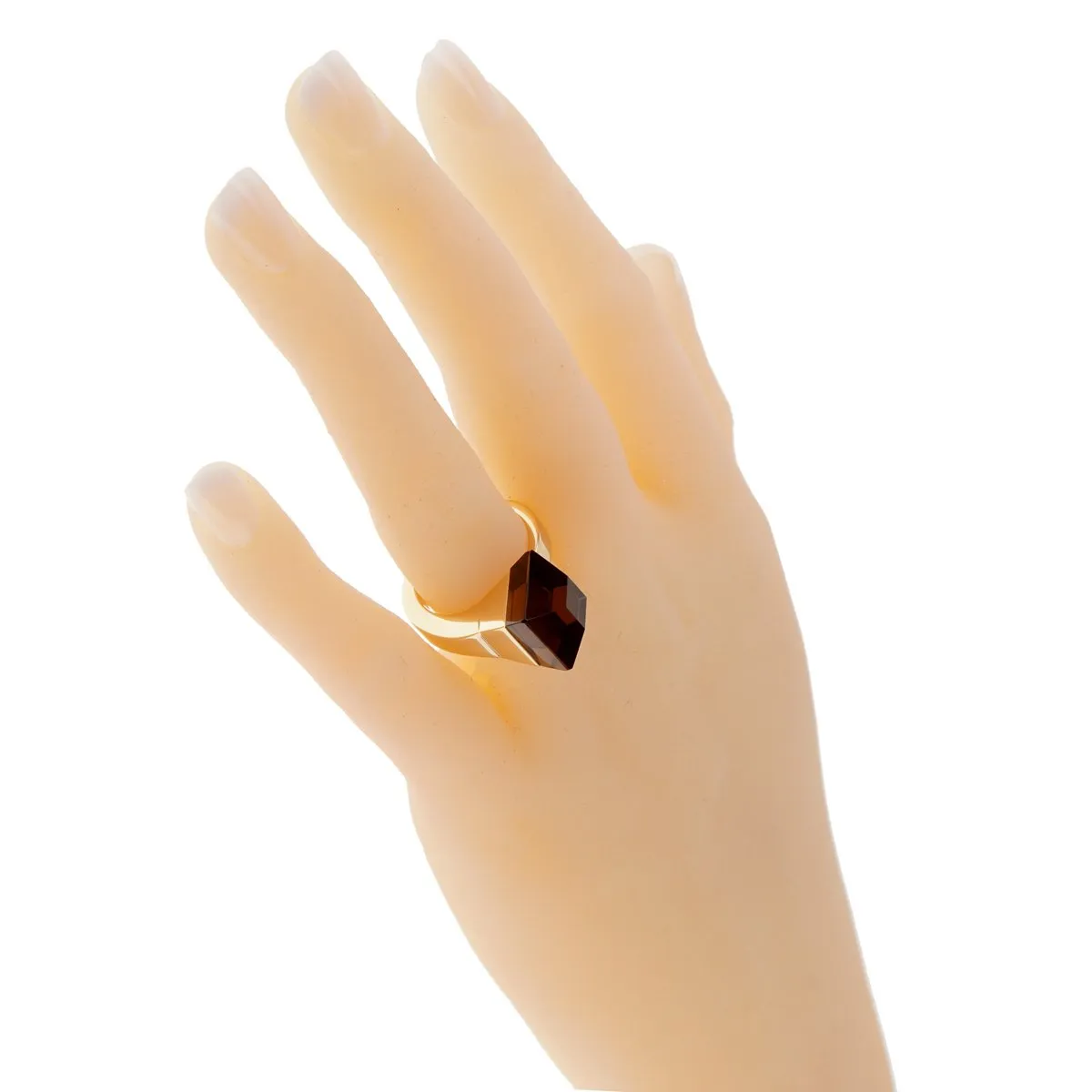 Gucci Chiodo Smokey Quartz Gold Ring