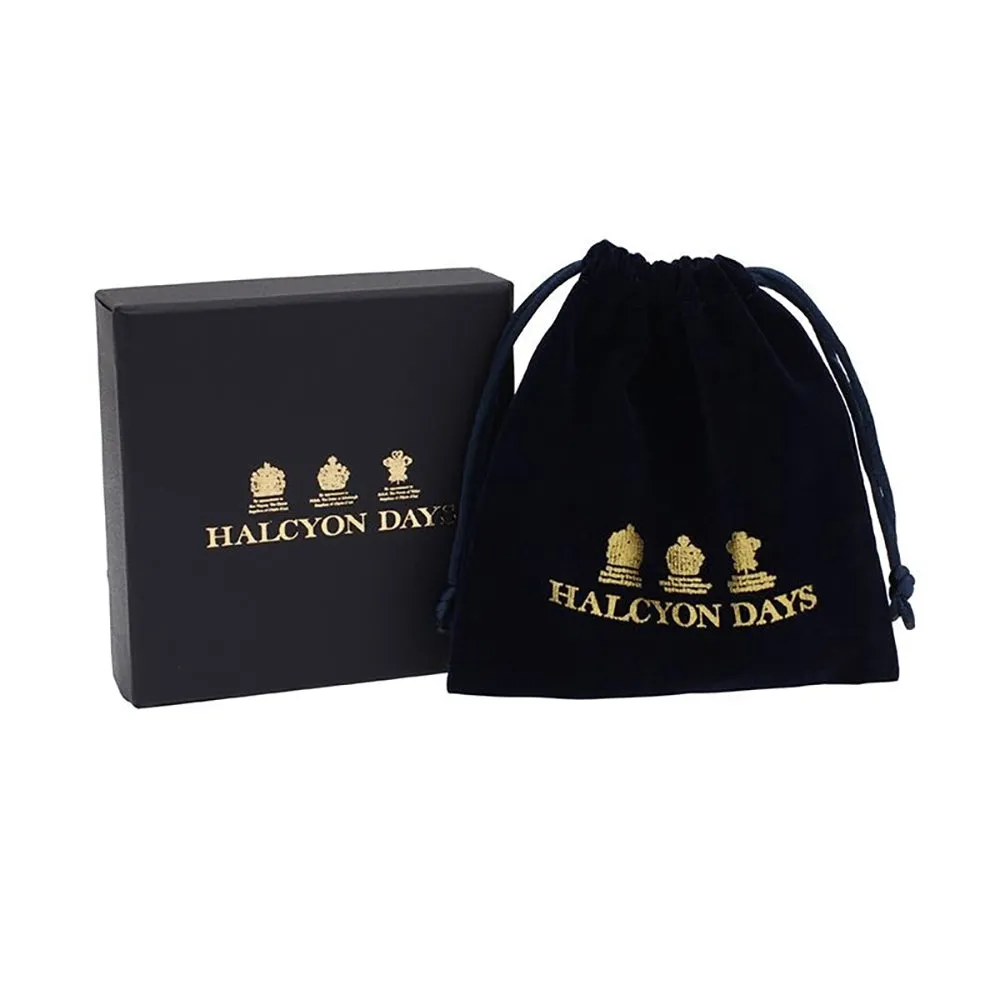Halcyon Days "Skinny Cabochon Pearl Black & Gold" Bangle