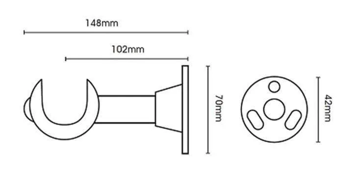 Hallis Modern Country 45mm Pearl Curtain Pole Button Finial