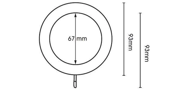 Hallis Modern Country 55mm Spare Rings Satin Silver