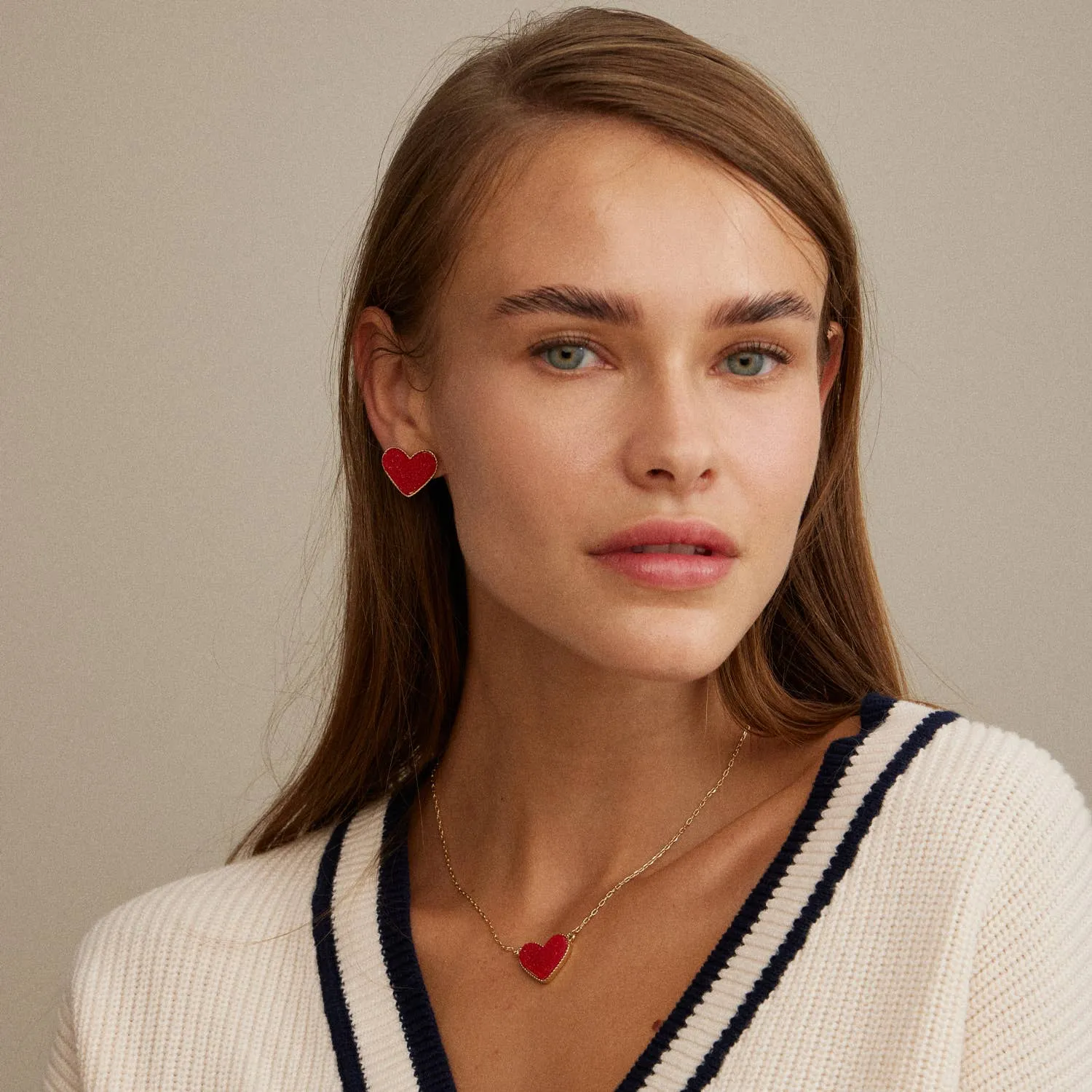 Heart in a Daze Red Druzy Necklace