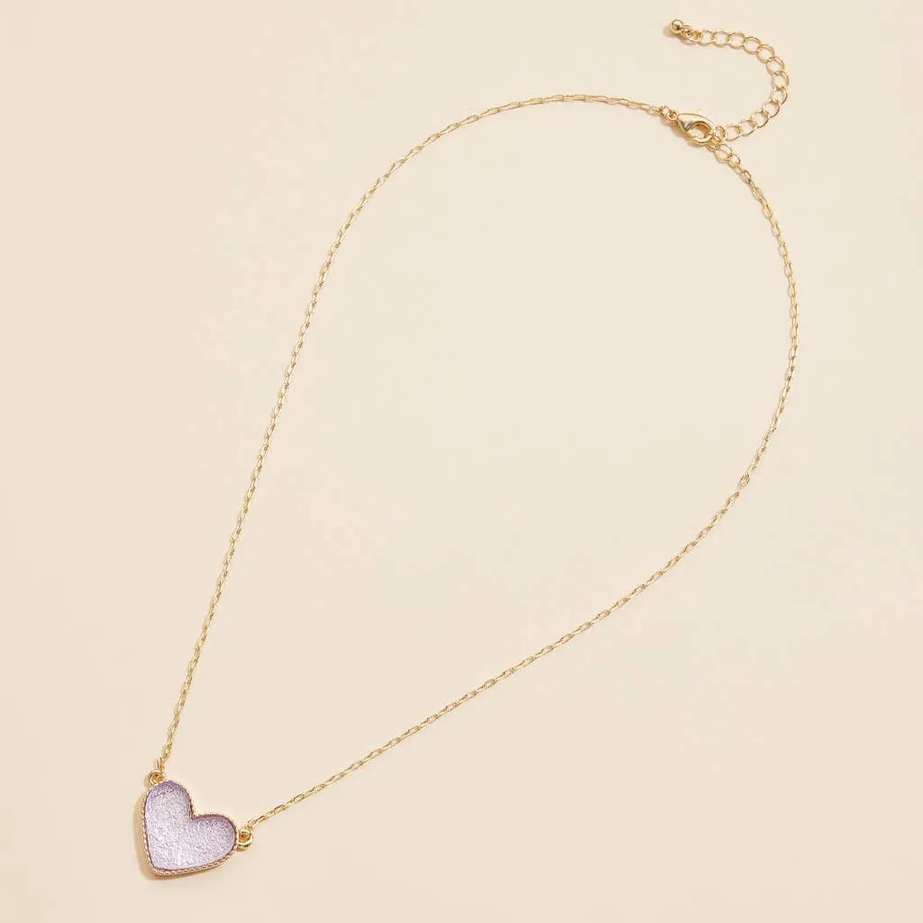Heart in a Daze Red Druzy Necklace