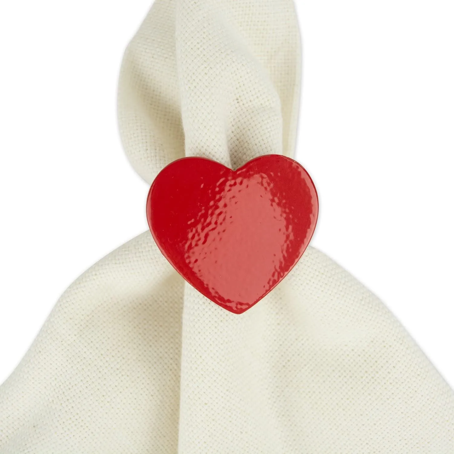 Heart Shape Napkin Rings,     Set of 6
