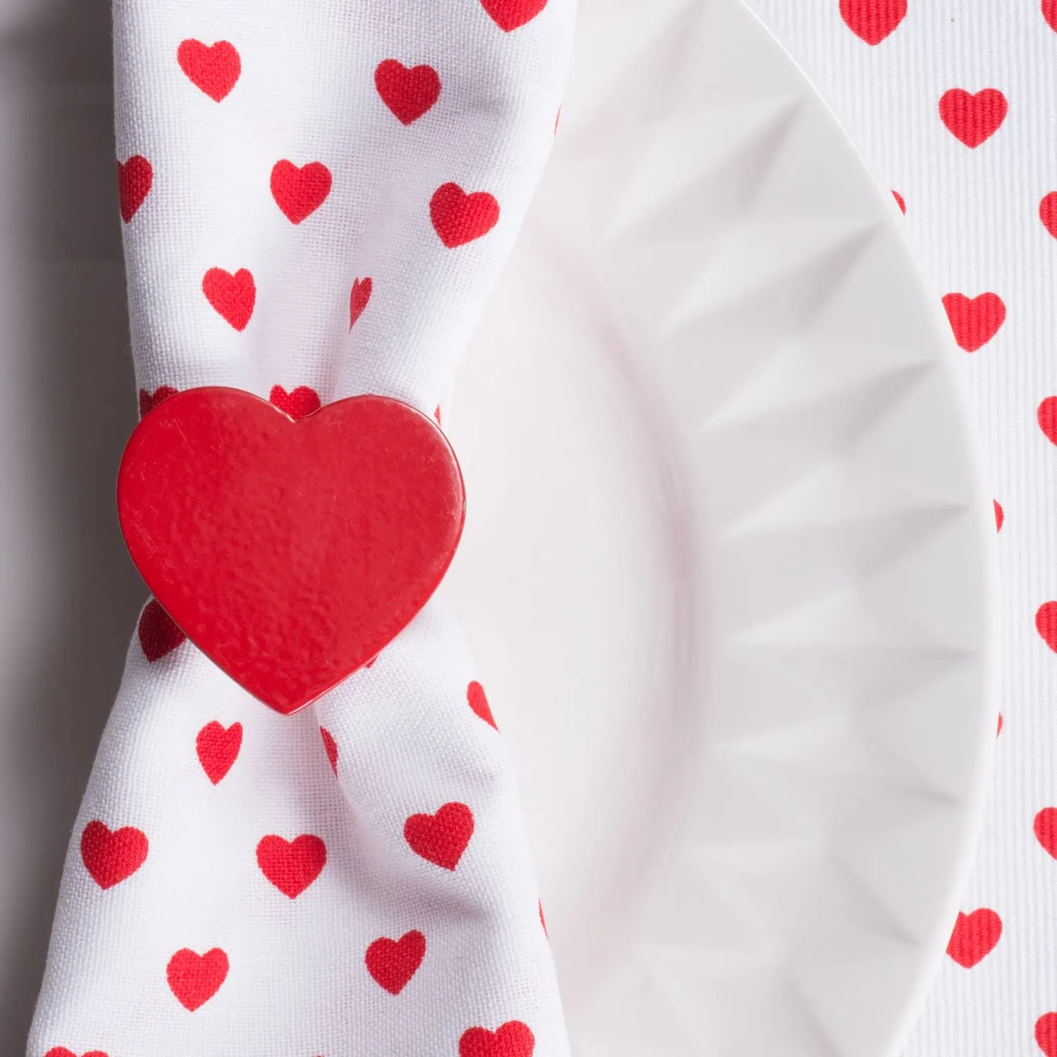 Heart Shape Napkin Rings,     Set of 6