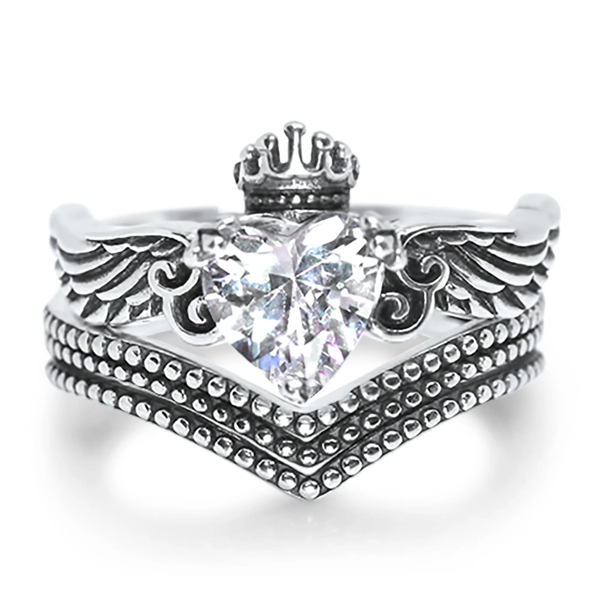His & Hers TRIO wedding rings set