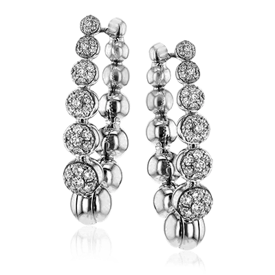 Hoop Earrings in 18k Gold with Diamonds LE4550 WHITE 18K X