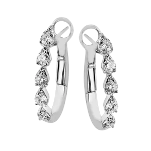 Hoop Earrings in 18k Gold with Diamonds LE4952 WHITE 18K X WHITE