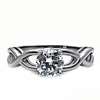 Infinity: 1.25ct Stainless Steel Russian Ice Diamond CZ Promise Ring